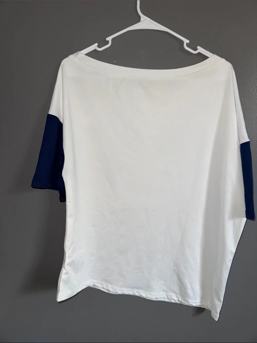 Kids White & Navy #25 Soccer Jersey Top - Unbranded